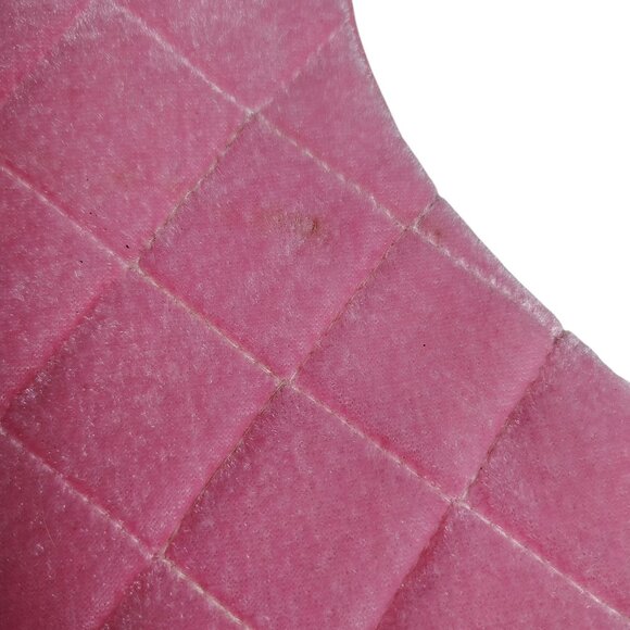 Packed Party Pink Quilted Christmas Stocking With Faux Fur Trim - Picture 2 of 6